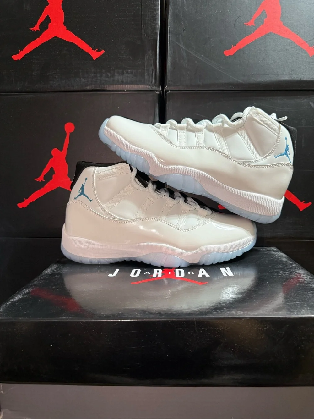 Air Jordan 11 Columbia / Legend Blue White with Light Blue Sneakers